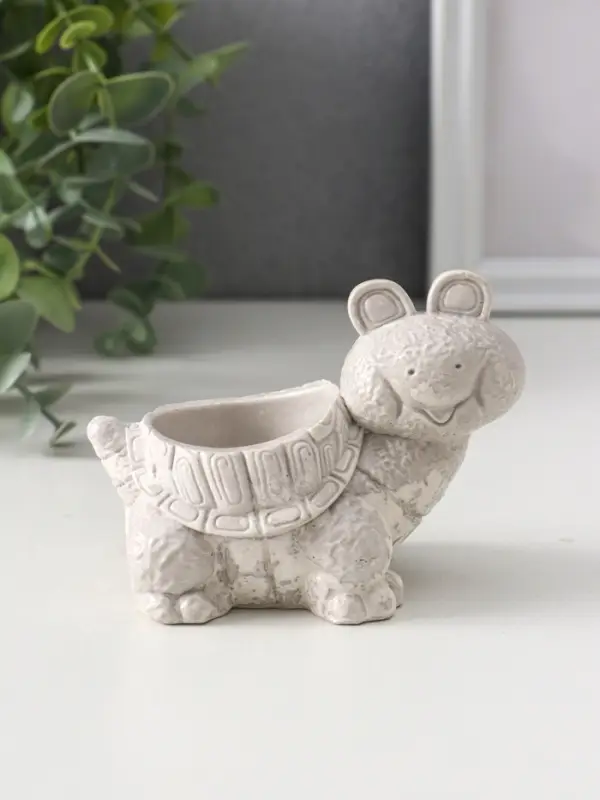 Фигура с подставкой для мелочей «Черепаха», 7.5×10×6 см, под камень