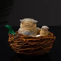 Фигурка полистоун &laquo;Совушки в гнезде&raquo;, 7.5&times;10&times;9.2 см