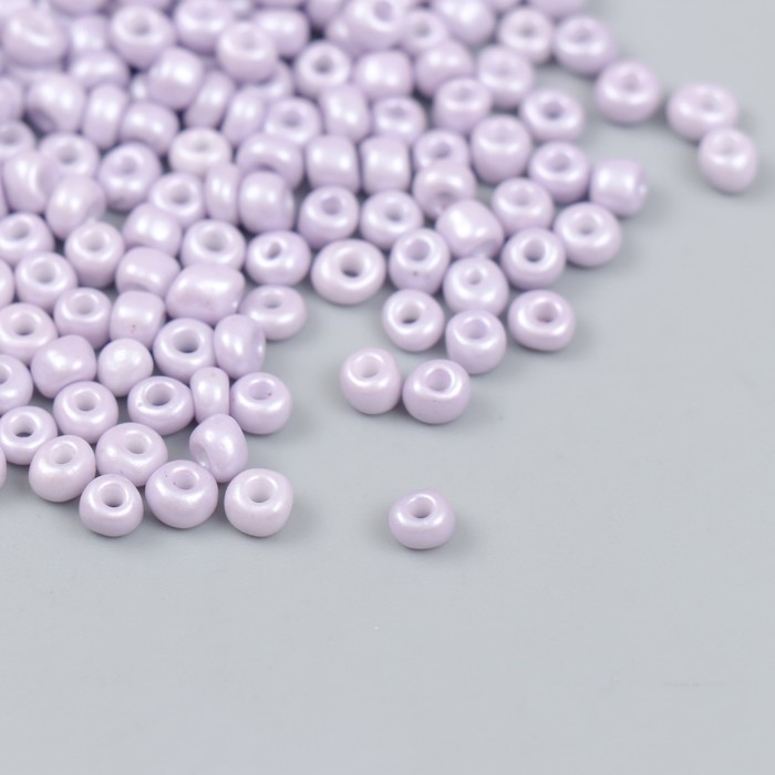 Бисер стекло 6/0  Бисер стекло 6/0 "Нежная сирень" макарун, глянец 450 гр