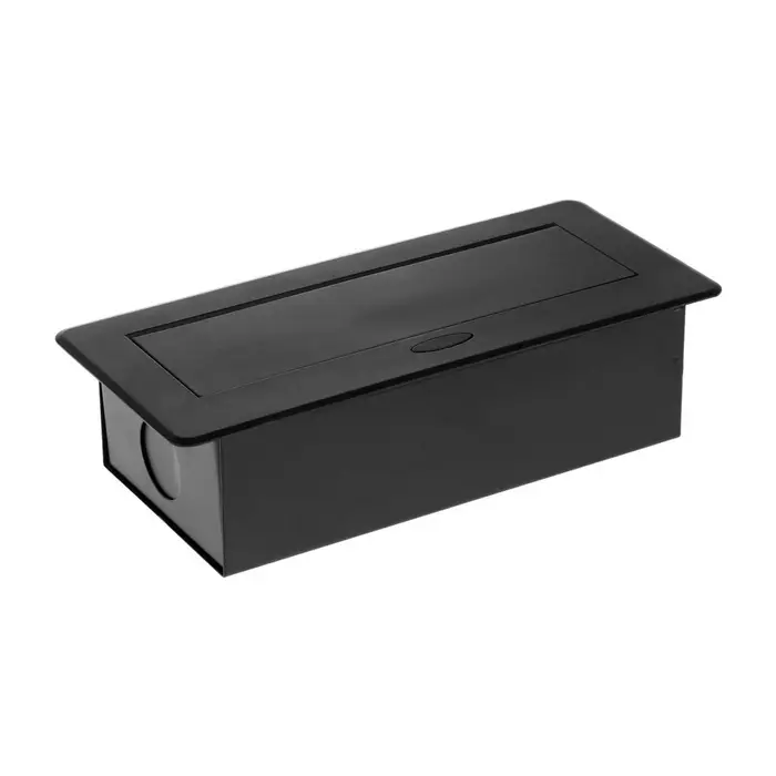 Розетка выдвижная Luazon Lighting, 16 А, двухместная, в стол, 2xUSB, 2.1 A, чёрная