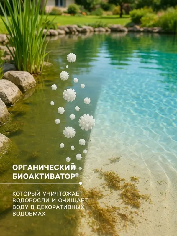 Биологическое средство для чистки декоративных прудов и фонтанов &laquo;Прудочист&raquo;, 30 г