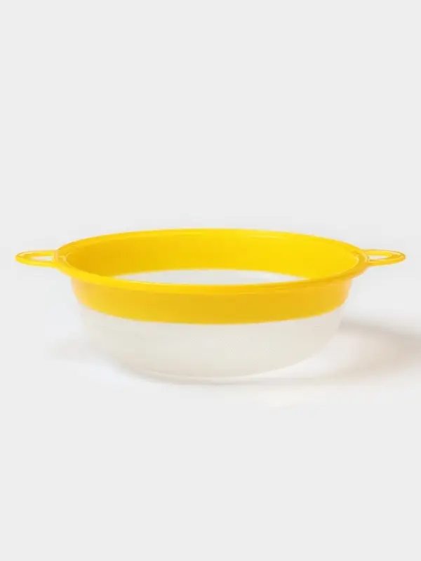 Сито для просеивания, пластик, d=18 см, жёлтое