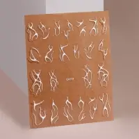Наклейки для ногтей «Slik», белые