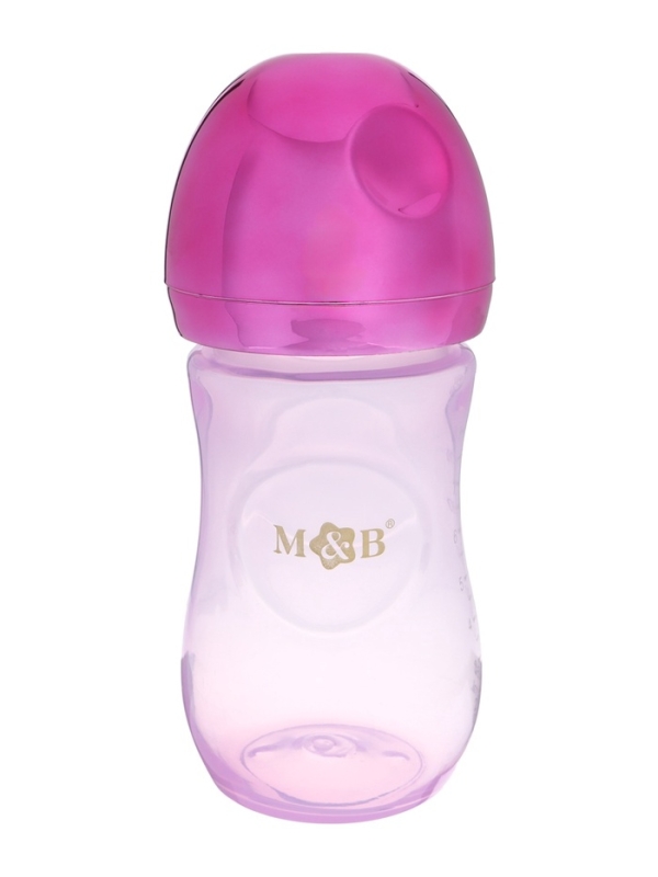 Бутылочка для кормления с наклейками «Juicy» от 0 мес., 250 мл., цвет фиолетовый, M&B Бутылочка для кормления с наклейками «Juicy» от 0 мес., 250 мл., цвет фиолетовый, M&B