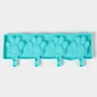 Форма для мороженого &laquo;Лапки&raquo;, силикон, 26&times;14 см, 4 ячейки (8.5&times;8.5 см), МИКС