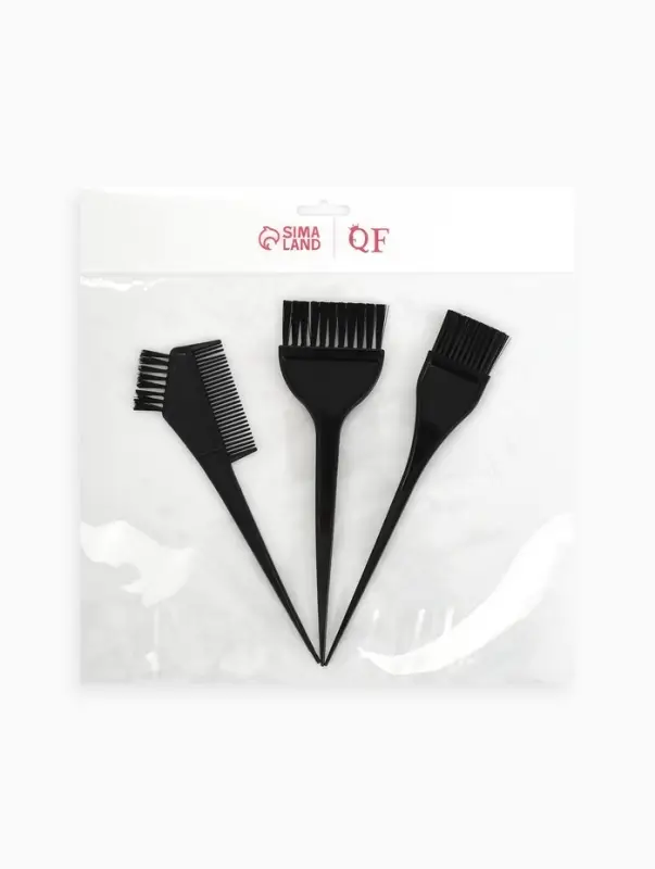 Набор для окрашивания, 3 кисти, чёрный