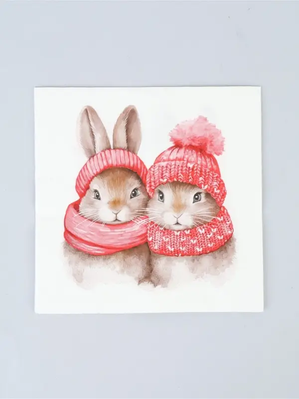 Салфетки бумажные Home Collection &laquo;Милые пушистики&raquo;, 3 слоя, 33&times;33, 20 шт.