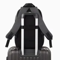 Рюкзак школьный, 2 отделения, 5 карманов, водонепроницаемое дно, 26&times;14&times;39 см, серый