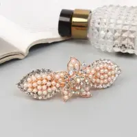 Заколка - автомат для волос QF &laquo;Джулиет галант&raquo;, цветок, 9 см, золото