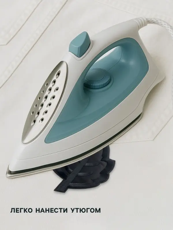 Термоаппликация «Лист», 10.5×6.5 см, чёрная Термоаппликация «Лист», 10.5×6.5 см, чёрная