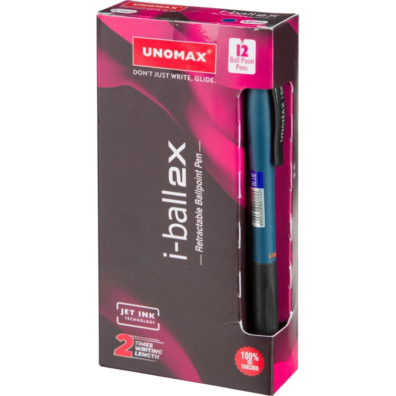 Ручка шариковая автомат. Unomax I-ball, 0,3мм,шар0,7, син,масл,манж