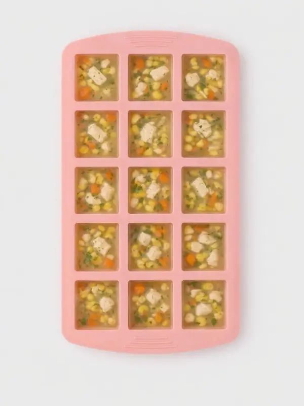 Форма для льда и заготовок Доляна &laquo;Кьюб&raquo;, силикон, 20&times;11.5&times;1.5 см, 15 ячеек, персиковый, розовый