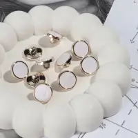 Пуговицы на ножке, пластиковые, d=15 мм, набор 10 шт., белые