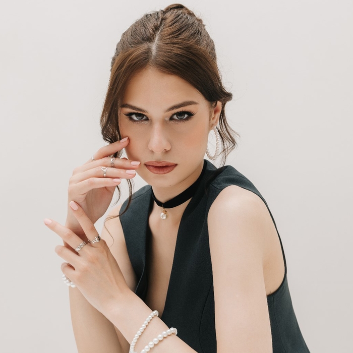 Чокер «Шарик», жемчужина, цвет чёрный, L=30 см Чокер «Шарик», жемчужина, цвет чёрный, L=30 см