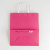 Пакет подарочный крафтовый, упаковка, Pink, 22&times;25&times;12 см