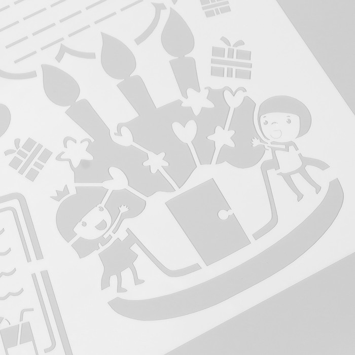 Трафарет Трафарет "Учимся вместе" со строчками набор 6 шт 27х38,5см