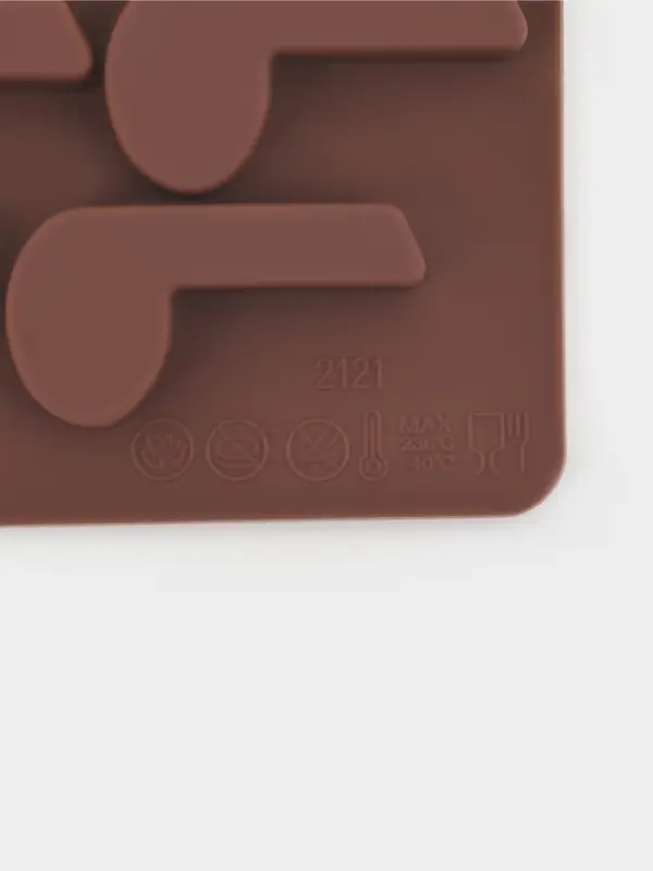 Форма для шоколада Доляна &laquo;Ноты&raquo;, силикон, 19.5&times;12&times;1 см, 15 ячеек (4.2&times;2.2 см), коричневый