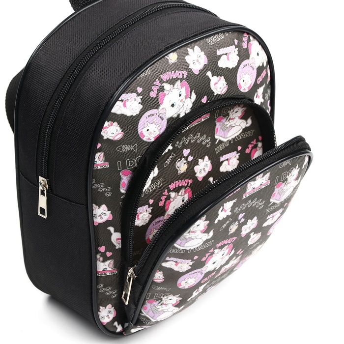 Рюкзак детский для девочки с карманом, 23×19×6 см, Коты аристократы Рюкзак детский для девочки с карманом, 23×19×6 см, Коты аристократы