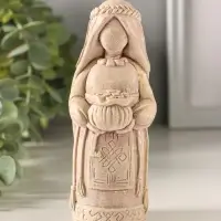 Статуэтка "Берегиня  денежная" 13х5 см, бежевый с эф. состаривания,гипс