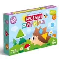Настольная игра &laquo;Весёлые фигуры&raquo;, развивающая, 55 карт, 3+