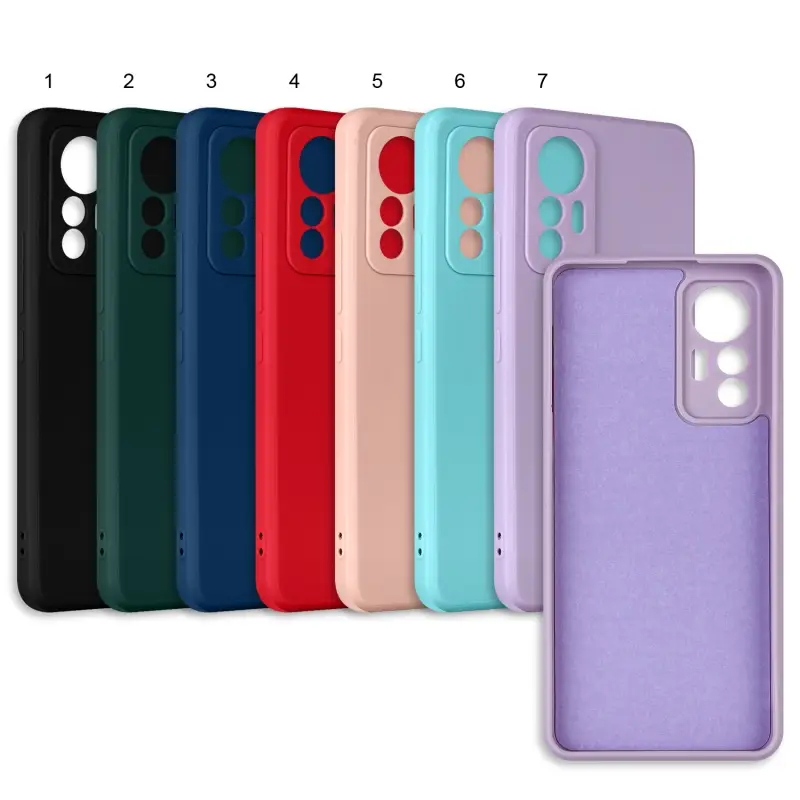 Чехол Xiaomi 12 Lite цветной силикон