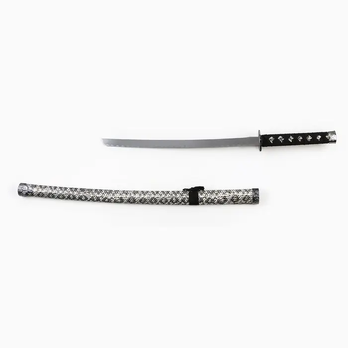 Макет оружия &laquo;Сувенирная катана. Премиум&raquo;, на подставке, серые ножны под змеиную кожу, 89 см