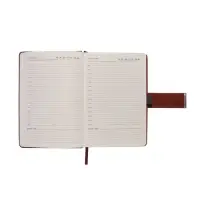 Ежедневник недатированный формат А5, с хлястиком, 112л, линия, пвх, Коричневый Ежедневник недатированный формат А5, с хлястиком, 112л, линия, пвх, Коричневый