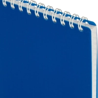 Блокнот 100х170 л. Attache Economy, мет.гребень,пласт.обл,синий,клетка