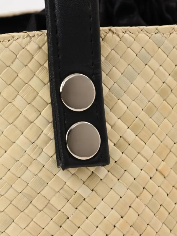 Сумка плетёная из пандана, 23&times;14&times;35 см, бежево-чёрная