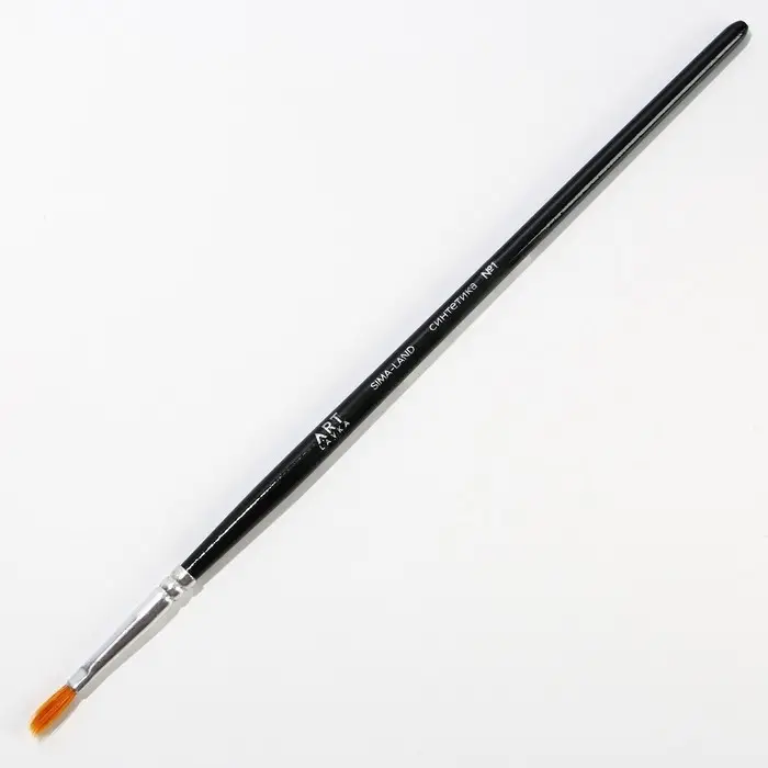 Кисть для рисования синтетика плоская №1