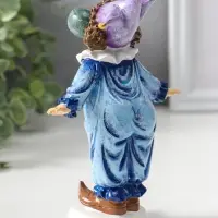 Сувенир полистоун "Клоун надувает шарик" сине-фиолетовый 16,5 см