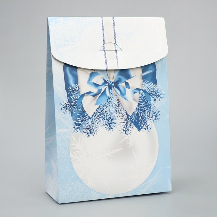 Коробка подарочная новогодняя складная «Снежный шар», 15 х 7 х 22 см, Новый год Коробка подарочная новогодняя складная «Снежный шар», 15 х 7 х 22 см, Новый год