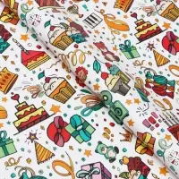 Бумага упаковочная глянцевая &laquo;Угощения&raquo;, 70&times;100 см
