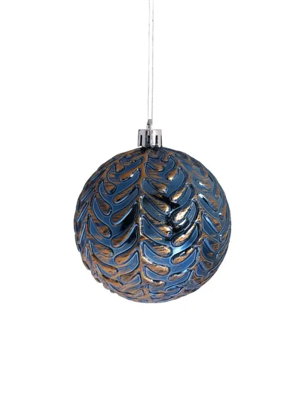 Ёлочные игрушки &laquo;Мадлен&raquo; веточки, шары новогодние, набор d=8 см, 3 шт., МИКС