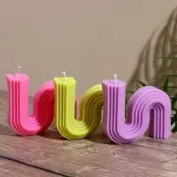 Свеча "S" 8х3х9 см, соевый воск Свеча "S" 8х3х9 см, соевый воск