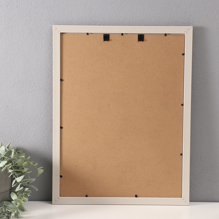 Фоторамка пластик 30х40 см "Корзинное плетение" бежевая 33,4х43,4 см