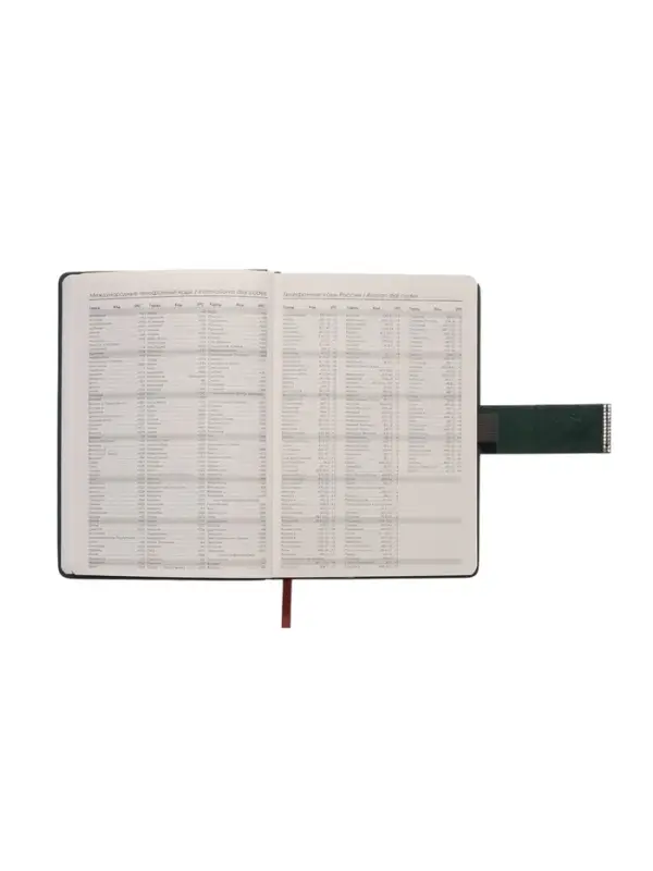 Ежедневник недатированный формат А5, с хлястиком, 112л, линия, пвх, Зеленый Ежедневник недатированный формат А5, с хлястиком, 112л, линия, пвх, Зеленый