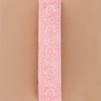Кружево на сетке &laquo;Цветы&raquo;, 50 мм, 11&plusmn;1 м, нежно-розовое