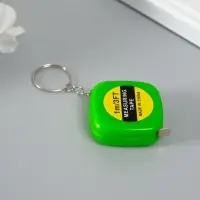 Рулетка-брелок для ключей на кольце «Эксперт», 1 метр, 3.5×3.5 см, МИКС