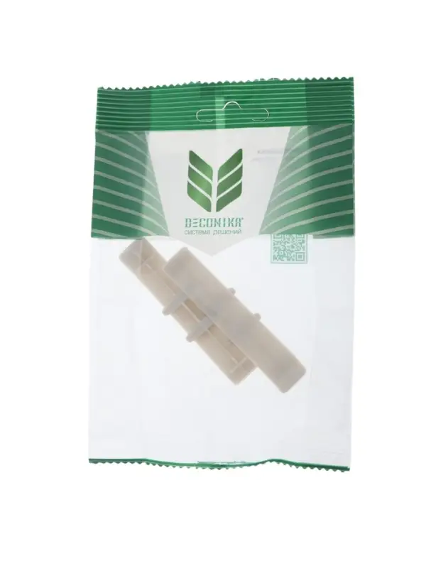 Соединитель для плинтуса &laquo;Деконика&raquo;, 70 мм, 2 штуки, цвет 002 светло-серый