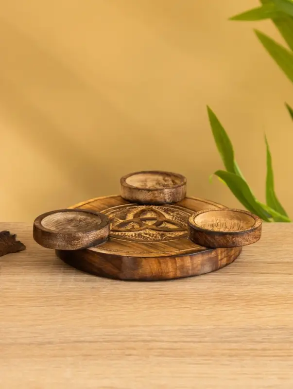 Подставка под благовония  Подставка под благовония "Трикверт" дерево 16,5 см