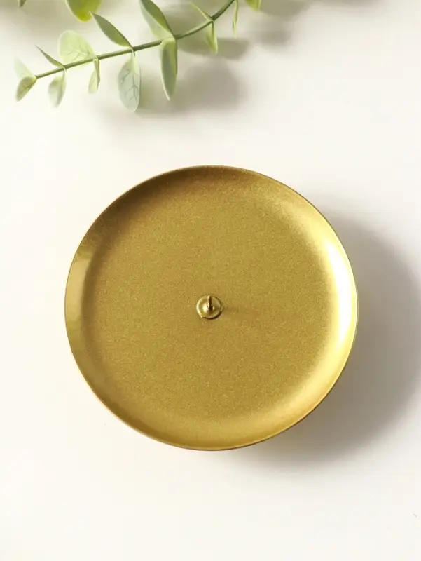 Подсвечник "Чашка на подставке" 10 см, золото