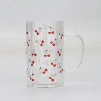 Кружка стеклянная «Вишенки», 350 мл