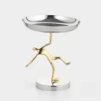 Салатник на подставке &laquo;Человек&raquo;, 17&times;17&times;20 см, нержавеющая сталь, латунь