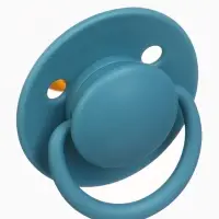 Соски-пустышки, от 6 мес., латекс, классические, в контейнере, набор из 2 шт., серый/серо-синий, M&B