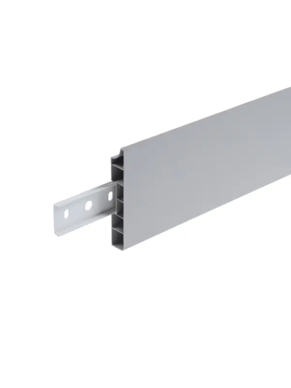 Плинтус напольный прямоугольный &laquo;Идеал. Дюра&raquo;, 2200&times;80 мм, цвет 002 светло-серый