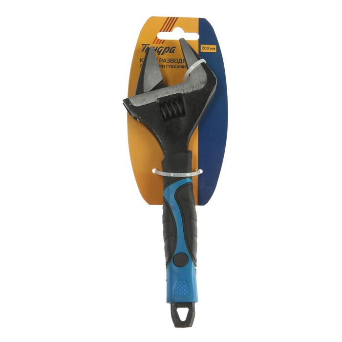 Ключ разводной с тонкими губками ТУНДРА, 2К рукоятка, раскрытие губок до 38 мм, 200 мм Ключ разводной с тонкими губками ТУНДРА, 2К рукоятка, раскрытие губок до 38 мм, 200 мм