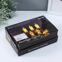 Светодиодная свеча LED - ночник RISALUX &laquo;С подтёками&raquo;, 3&times;LR41, прозрачный, 3.5&times;3.5&times;7.2 см