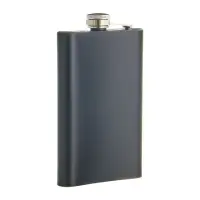 Фляжка для алкоголя Мастер К, 300 мл, 10 oz, армейская, нержавеющая сталь, чёрная