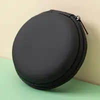 Футляр для наушников Luazon, круглый 8&times;8&times;3 см, кожзам